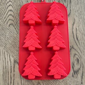Christmas Tree Silicone Cake Mold Red New Winter Holiday Bakeware Resin Craft